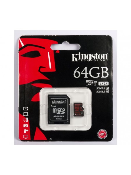 Kingston SDCA3/64GB. Флеш карта microSD 64GB